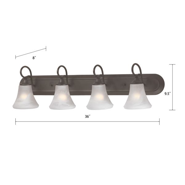 Elipse 36'' Wide 4-Light Vanity Light - Painted Bronze