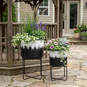 NICOLEHAM SET OF 2 WHITE PLANTER 23 (IN) 12