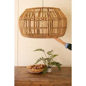 Large Round Bamboo Pendant Light 5