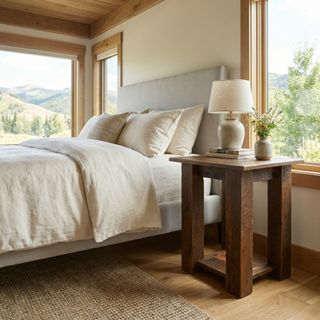 Barnwood Open Nightstand