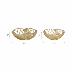 GRAYDONHOLM SET OF 2 GOLD BOWLS 5 (IN) 9
