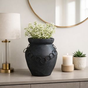 TILTONBEACH BLACK VASE 12 (IN) 12