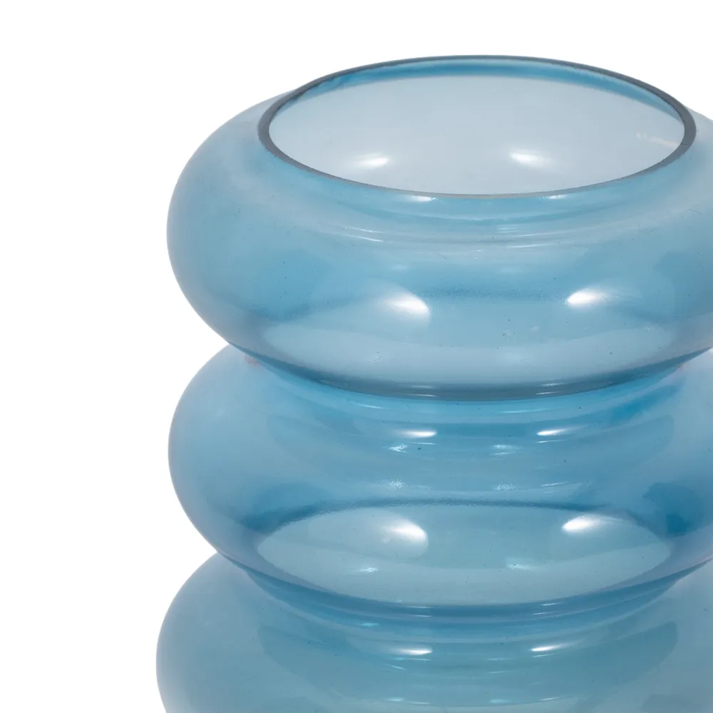 HARLOWFIELD BLUE GLASS VASE 12 (IN)
