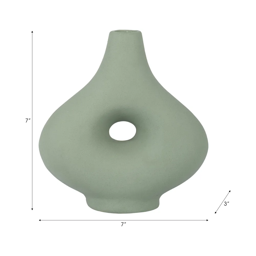 HORTONCROSS GREEN VASE 7 (IN)