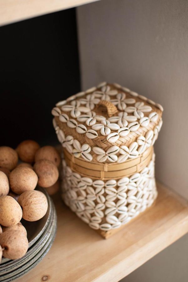 Bamboo Box with Shell Detail