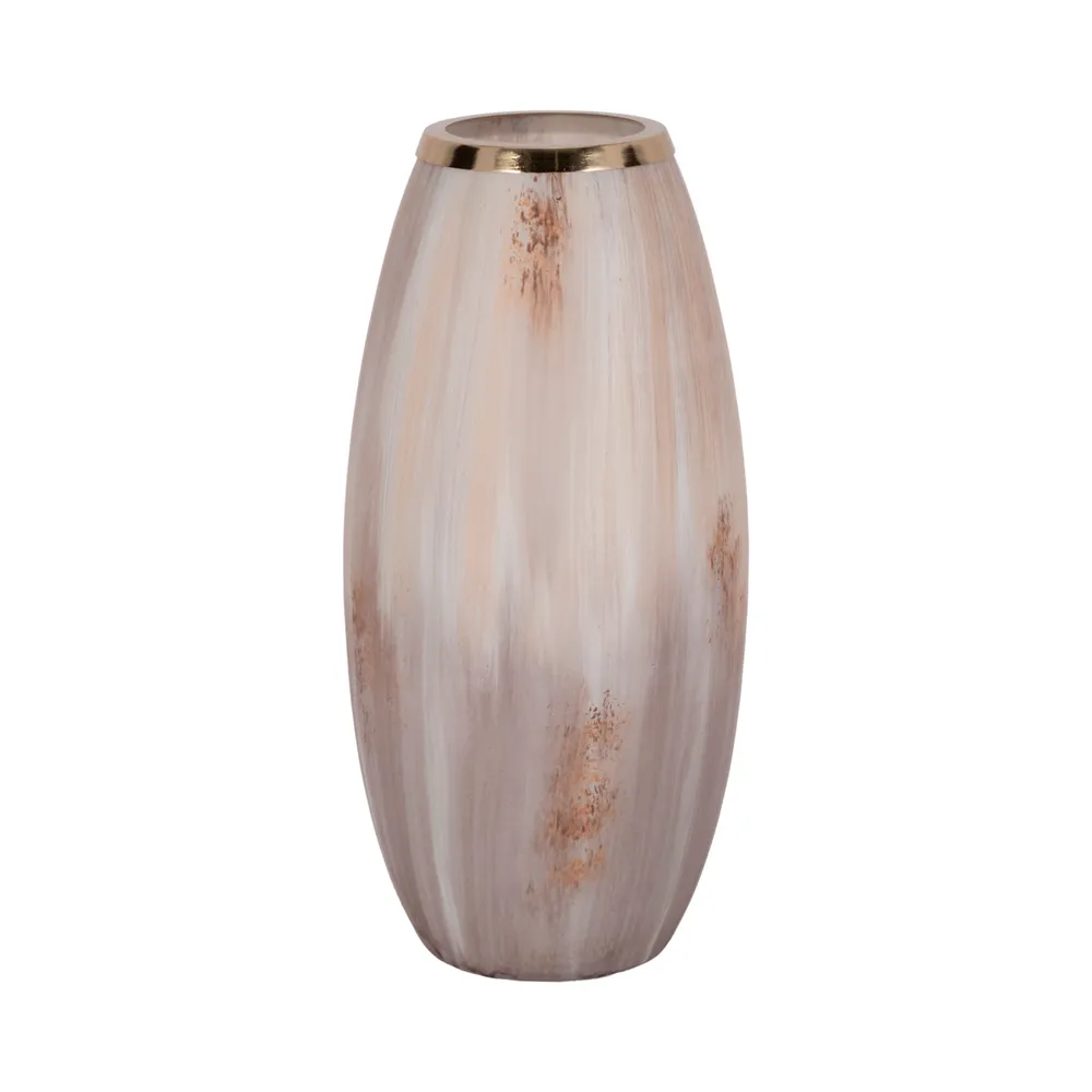 WOODSONCLIFF TAN GLASS VASE 18 (IN)
