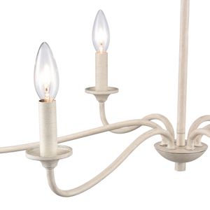 Quinn 30'' Wide 6-Light Chandelier - Antique White 6