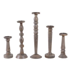 MERCERMOOR SET OF 5 BROWN CANDLESTICK 22 (IN) 1