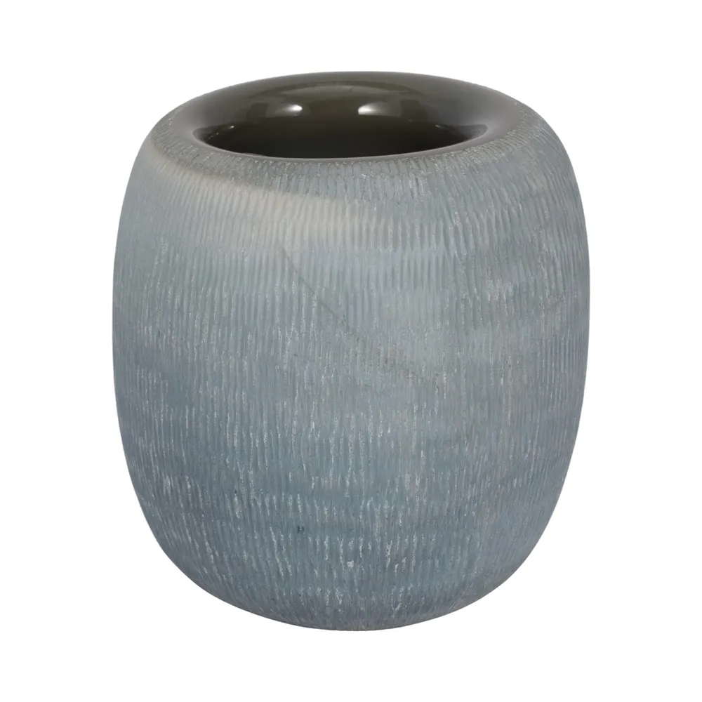 LUKELEY BLUE GLASS VASE 9 (IN)