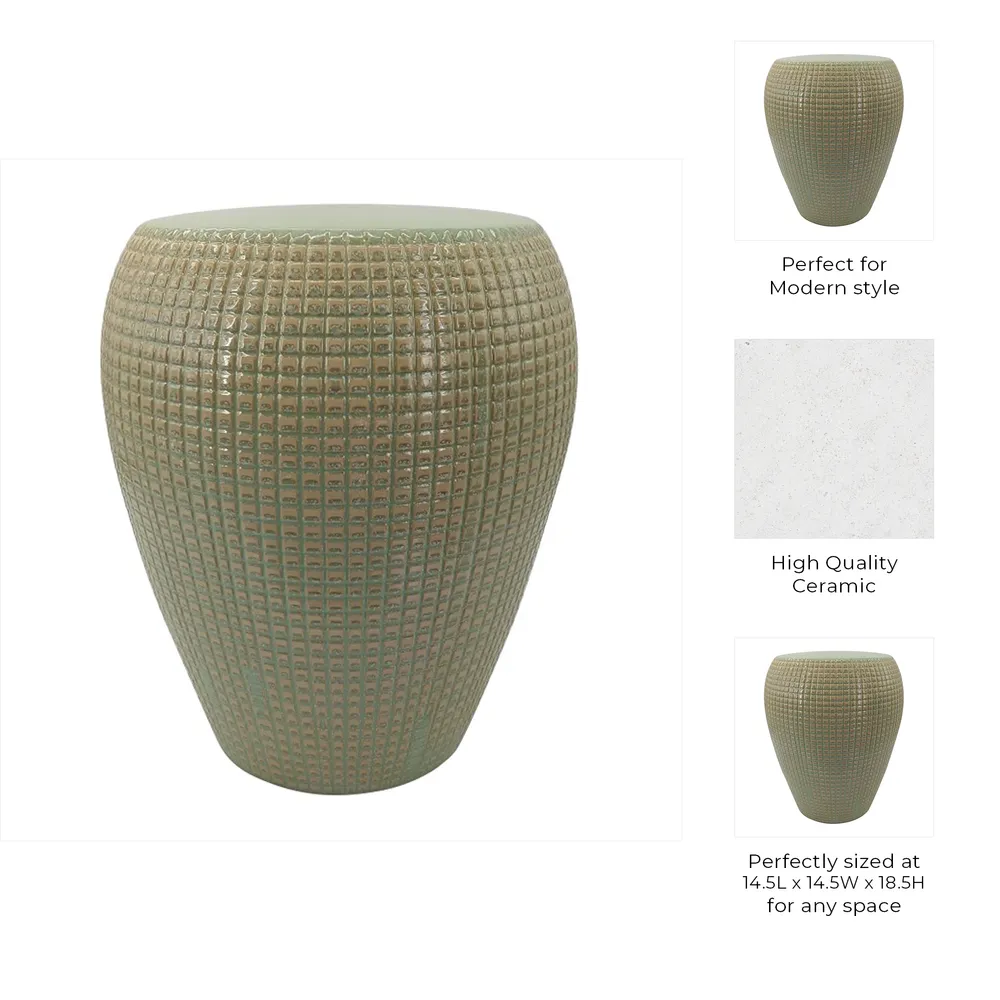 GORDENWORTH GREEN GARDEN STOOL 19 (IN)