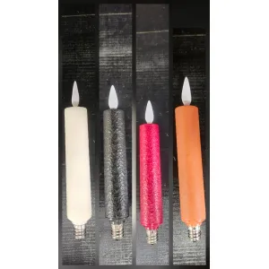 Red Electric Moving Flame LED Candle 5.5in 1