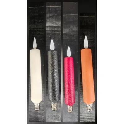 Red Electric Moving Flame LED Candle 5.5in