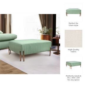 ARNETTPARK GREEN OTTOMAN 18 (IN) 9