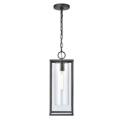 Augusta 7″ Wide 1-Light Outdoor Pendant - Matte Black