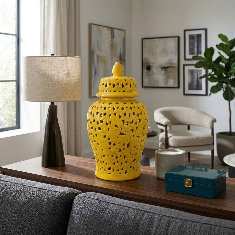 GUNNLAND YELLOW CHINOISERIE 24 (IN)