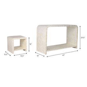 DERMOTHOLM SET OF 3 IVORY CONSOLES 47 (IN) 10