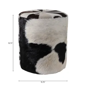 SARAHFORD BLACK OTTOMAN 19 (IN) 9