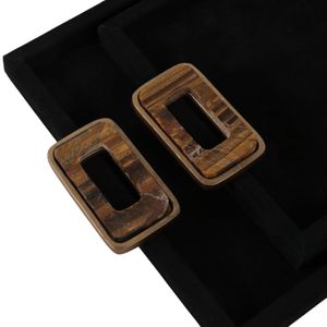 SAMSONFORD SET OF 2 BLACK TRAY 1 (IN) 6