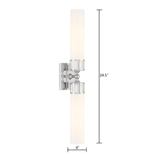 Astor 24.5'' Wide 2-Light Sconce - Chrome 2