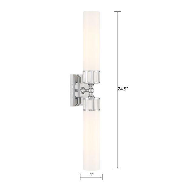 Astor 24.5'' Wide 2-Light Sconce - Chrome