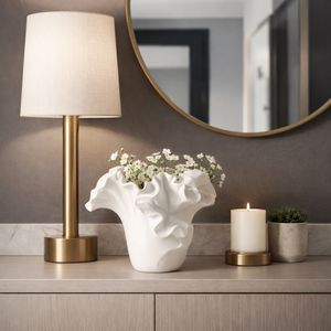 ALDERPORT WHITE VASE 8 (IN) 13