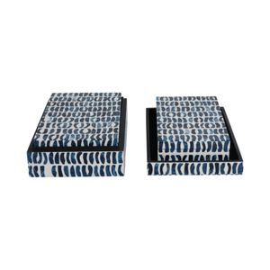 PALMERLAND SET OF 3 BLUE BOXES 4 (IN) 5