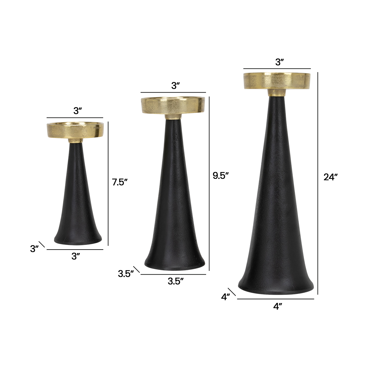 Attica Candleholders-Set 3 -SB 3