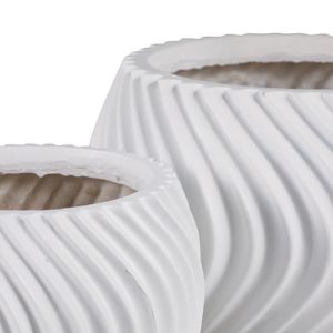 HAYFIELDPARK SET OF 2 WHITE PLANTER 8 (IN) 5