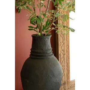 Set of 2 Paper Mache Oval Urns 4