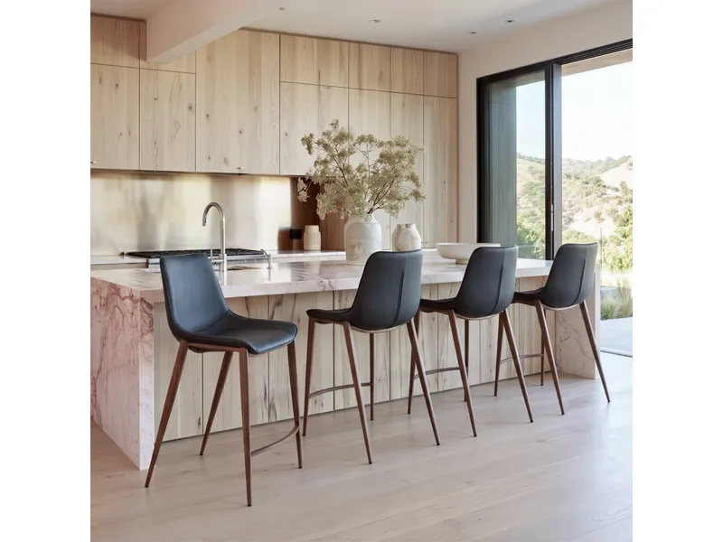 Magnus Counter Stool Black & Walnut 2