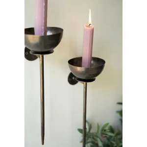 Set of 2 Metal Wall Taper Candle Holders 2