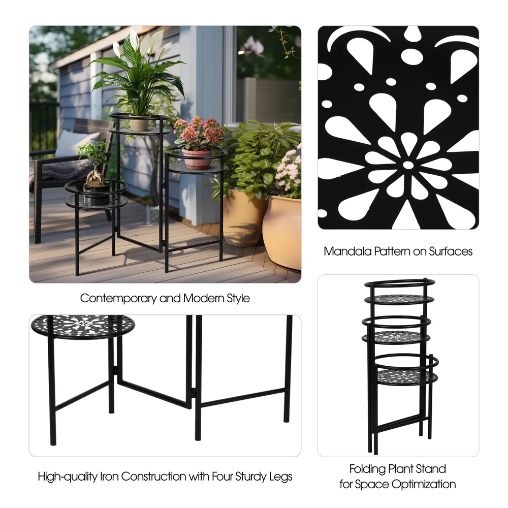 FRAZERVIEW BLACK PLANT STAND 22 (IN)