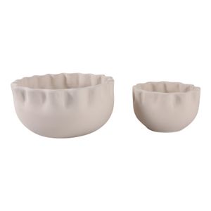 GARFIELDMORE SET OF 2 WHITE PLANTER 7 (IN) 4