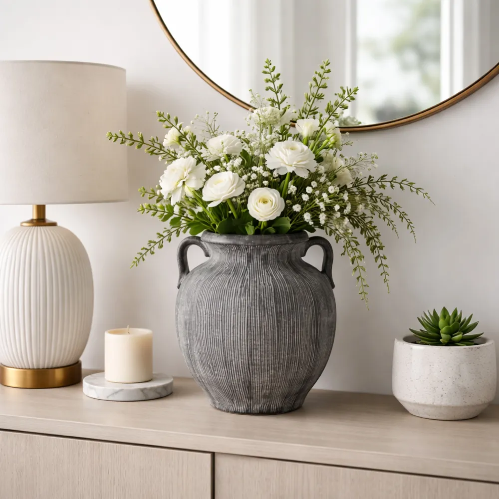 ALTONMILL BLACK VASE 10 (IN)