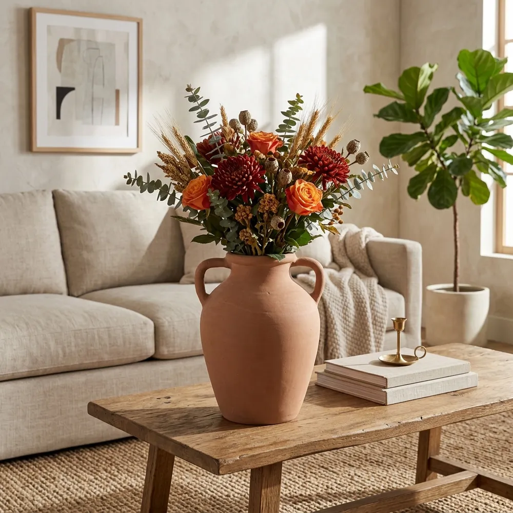 DRAKEWELL BROWN VASE 13 (IN)