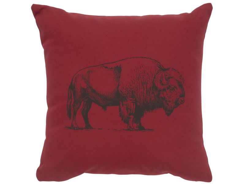 Image Pillow - Buffalo - Cotton Brick 1