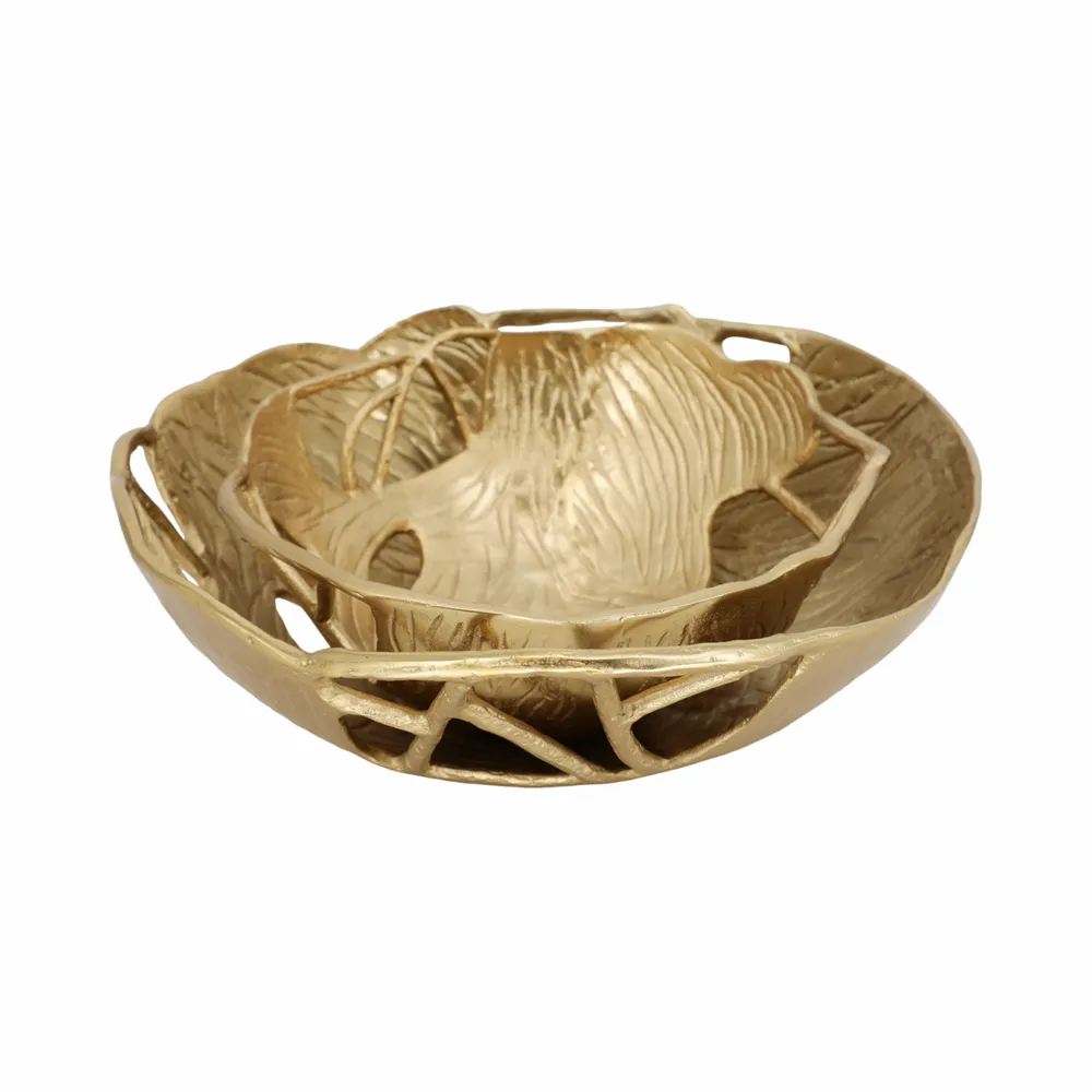 GRAYDONHOLM SET OF 2 GOLD BOWLS 5 (IN)