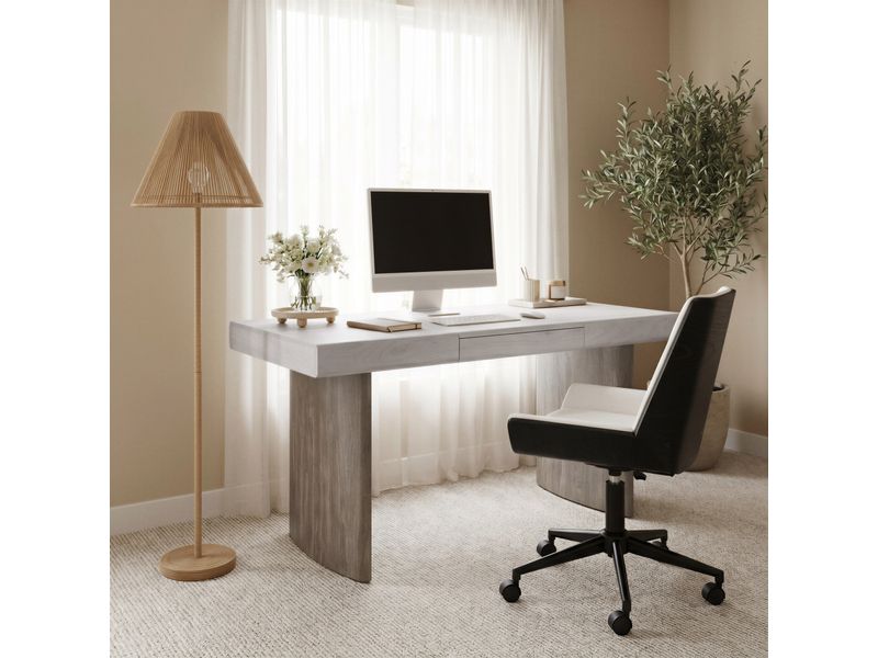 Soula Desk Whitewashed & Driftwood Gray 12