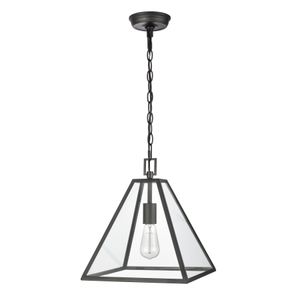 Tangent 12'' Wide 1-Light Pendant - Matte black 2