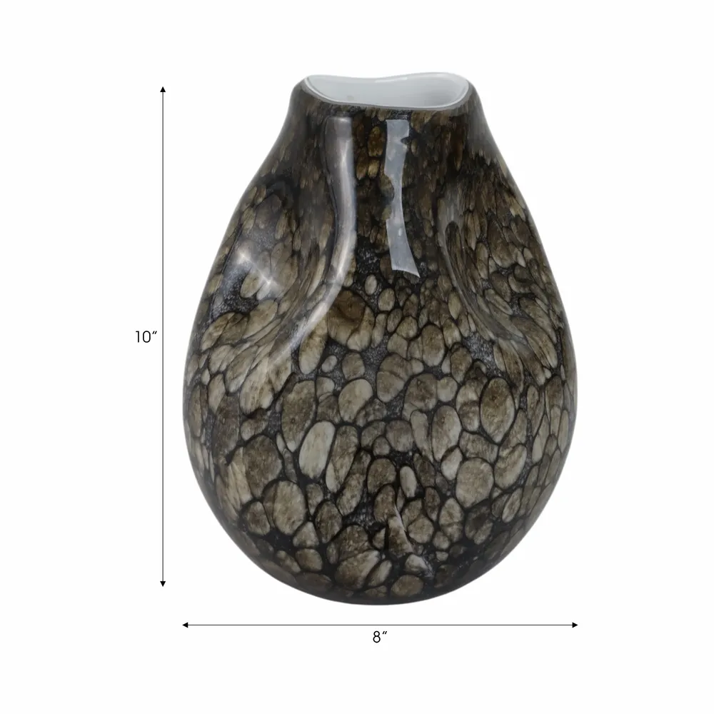 COLEGATE BROWN GLASS VASE 10 (IN)