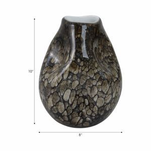 COLEGATE BROWN GLASS VASE 10 (IN) 9