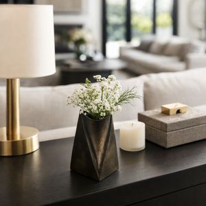 VERABROOK GRAY VASE 8 (IN) 12