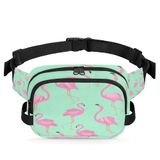 REPEAT FLAMINGO CANVAS HIP BAG - ASST 1