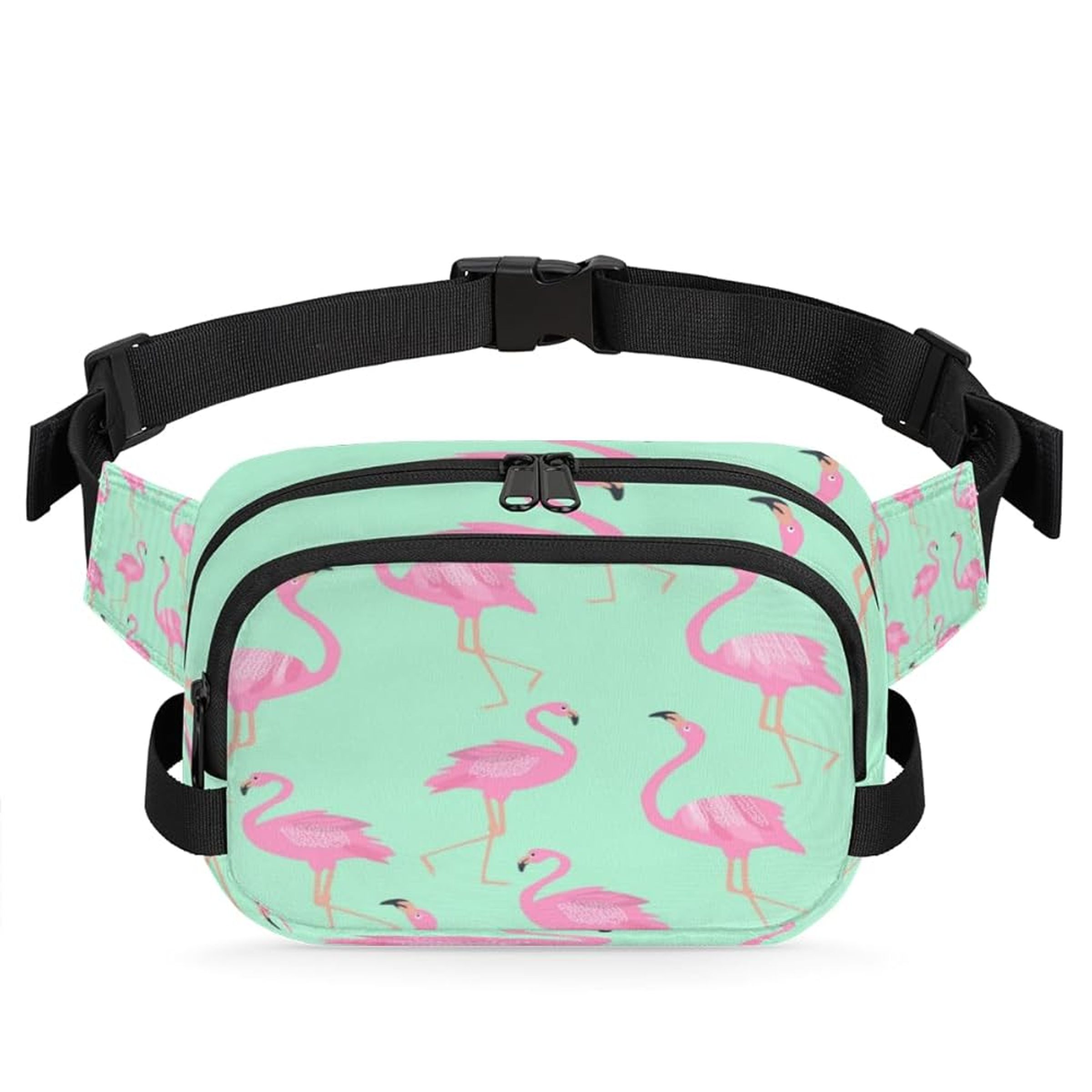 REPEAT FLAMINGO CANVAS HIP BAG - ASST