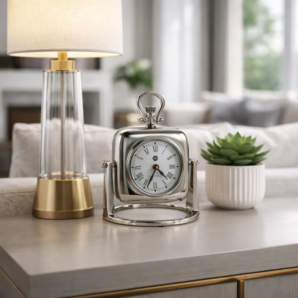 HARPERWICK SILVER CLOCK 9 (IN)
