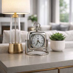 HARPERWICK SILVER CLOCK 9 (IN) 2