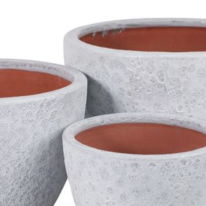 BYRONHAM SET OF 3 WHITE PLANTER 10 (IN) 6