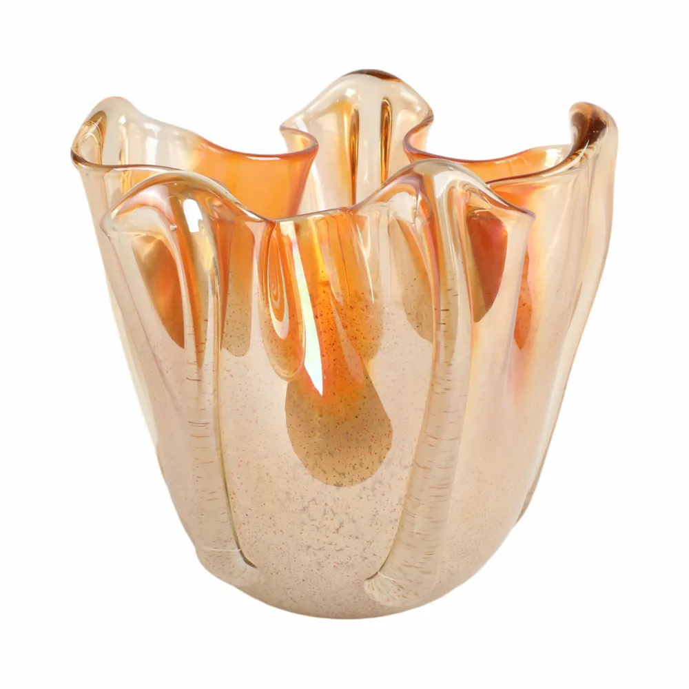DAXTONROSE TAN GLASS VASE 9 (IN)