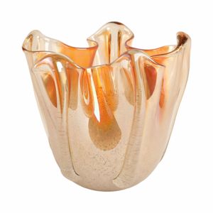 DAXTONROSE TAN GLASS VASE 9 (IN) 4