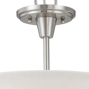 Pittman 15'' Wide 2-Light Semi Flush Mount - Brushed Nickel 2